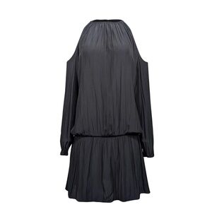 RAMY BROOK SATIN COLD SHOULDER DRESS SIZE M
